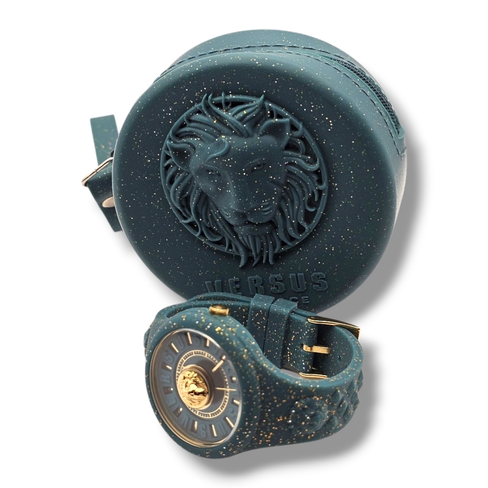 Versace Versus Teal and Gold Watch